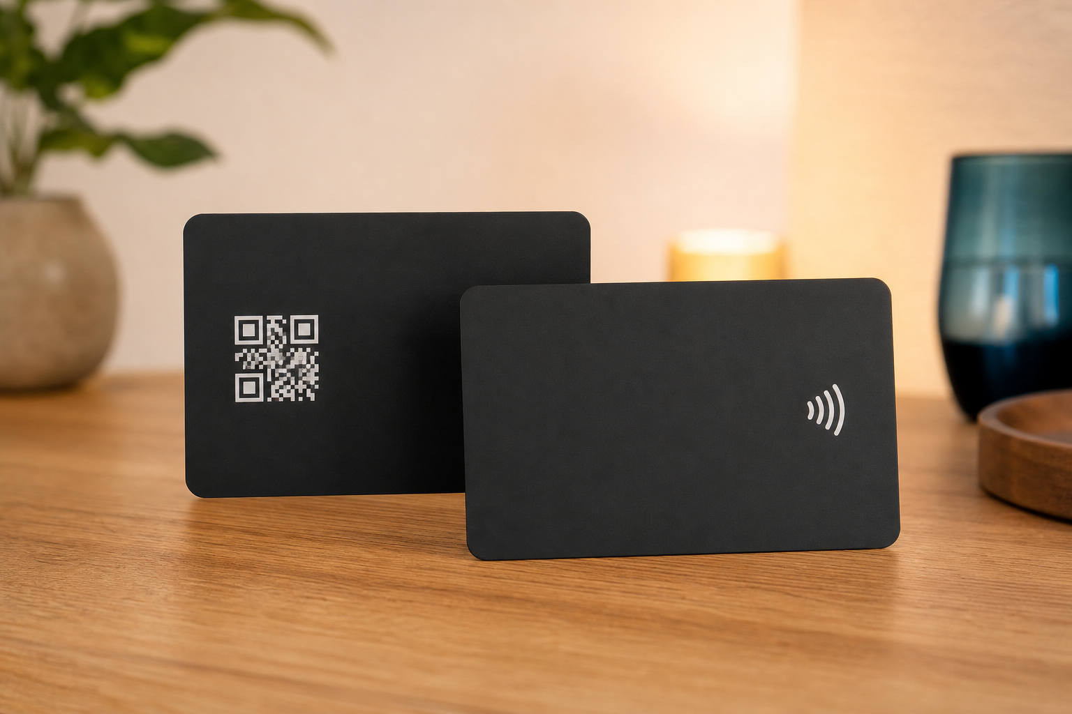 Cartão personalizado com aproximação e QR Code